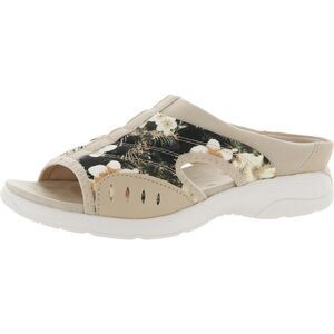 Easy Spirit Womens Traciee 2 Beige Open Toe Comfort Slide Sandals Shoes New
